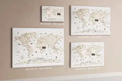 Nástenka do detskej izby Zostarnutý vintage atlas sveta