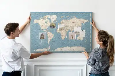 Nástenka do detskej izby s motívom historického atlasu