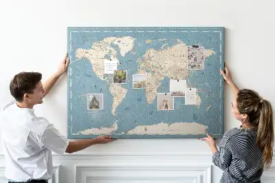Nástenka do detskej izby s motívom historického atlasu