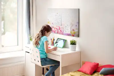 Korková nástenka Kvety na lúke