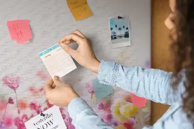 Korková nástenka Kvety na lúke
