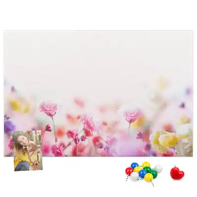 Korková nástenka Kvety na lúke