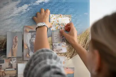 Korková nástenka s motívom výhľadu na pláž