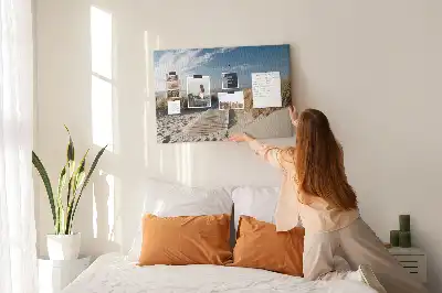 Korková nástenka s motívom výhľadu na pláž
