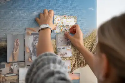 Korková nástenka s motívom výhľadu na pláž