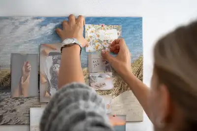 Korková nástenka s motívom výhľadu na pláž