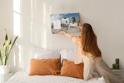 Korková nástenka s motívom výhľadu na pláž