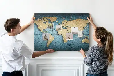 Nástenná mapa sveta Glóbus s 3D efektom hĺbky do detskej izby