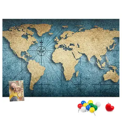 Nástenná mapa sveta Glóbus s 3D efektom hĺbky do detskej izby