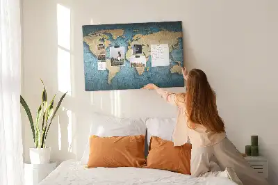 Nástenná mapa sveta Glóbus s 3D efektom hĺbky do detskej izby