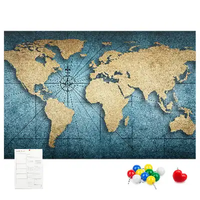 Nástenná mapa sveta Glóbus s 3D efektom hĺbky do detskej izby