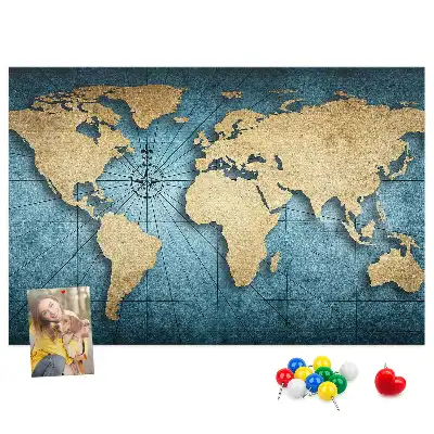 Nástenná mapa sveta Glóbus s 3D efektom hĺbky do detskej izby