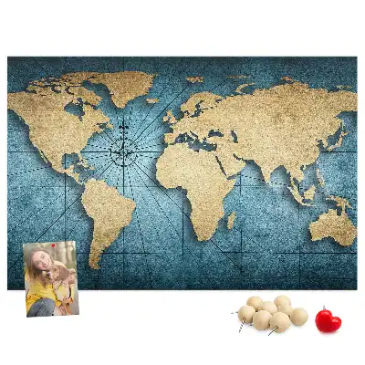 Nástenná mapa sveta Glóbus s 3D efektom hĺbky do detskej izby