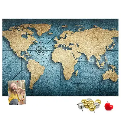 Nástenná mapa sveta Glóbus s 3D efektom hĺbky do detskej izby