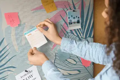 Korková nástenka Pastelové listy