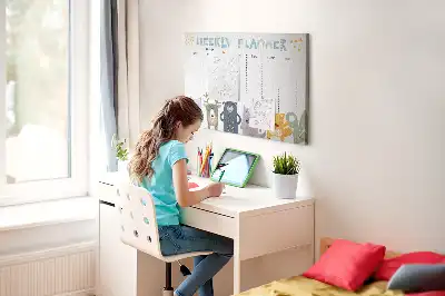Detská nástenka s týždenným plánovačom