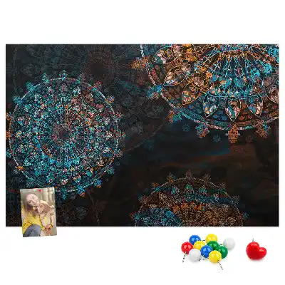 Korková nástenka s motívom mandaly