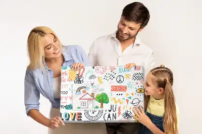 Nástenka do detskej izby s lineárnymi minimalistickými kresbami