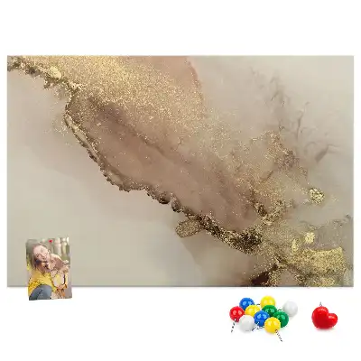 Korková nástenka Kameň so zlatým žilkovaním
