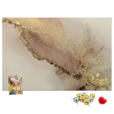 Korková nástenka Kameň so zlatým žilkovaním