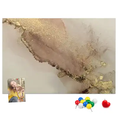 Korková nástenka Kameň so zlatým žilkovaním