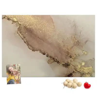 Korková nástenka Kameň so zlatým žilkovaním
