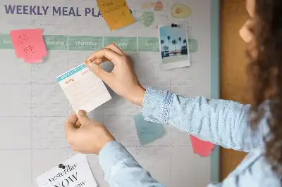 Nástenka do detskej izby s motívom kuchyne a organizérom na menu