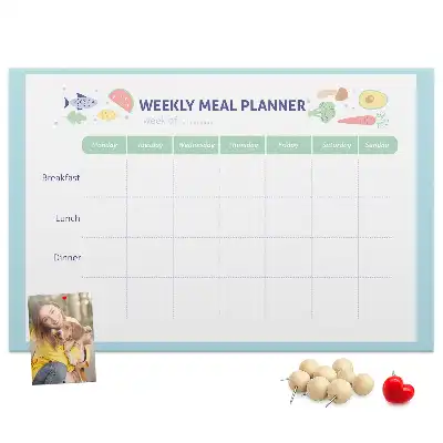 Nástenka do detskej izby s motívom kuchyne a organizérom na menu