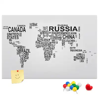 Nástenka do detskej izby Kontinenty z písmen
