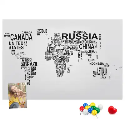 Nástenka do detskej izby Kontinenty z písmen