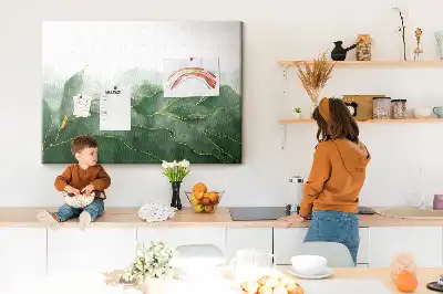 Korková nástenka s modernými rastlinnými motívmi