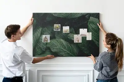 Korková nástenka s motívom tropickej monstery