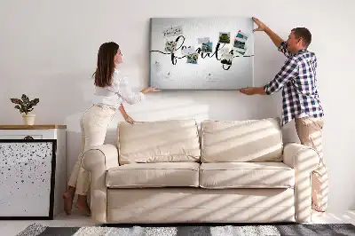 Korková nástenka s nápisom Family