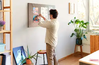 Korková nástenka s motívom abstrakcie vĺn