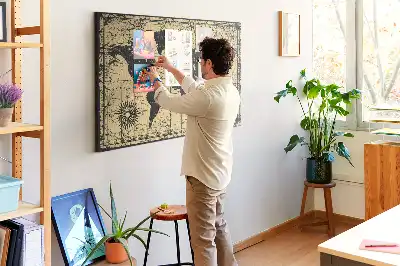 Nástenka do detskej izby Zemský glóbus v retro štýle