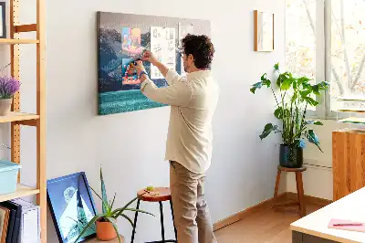 Nástenná nástenka do detskej izby v tvare veľryby vo vode