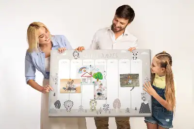 Korková nástenka organizér na týždenný harmonogram