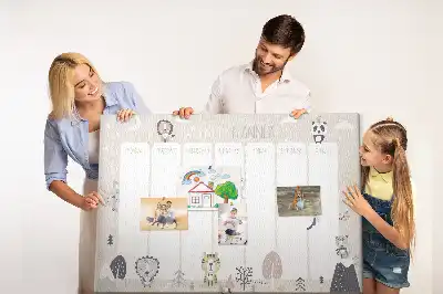 Korková nástenka organizér na týždenný harmonogram