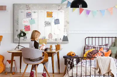Detská nástenka so zvieracím plánovačom