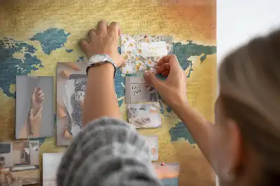 Nástenná mapa sveta v retro štýle na dekoráciu do detskej izby