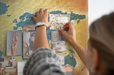 Nástenná mapa sveta v retro štýle na dekoráciu do detskej izby