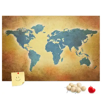 Nástenná mapa sveta v retro štýle na dekoráciu do detskej izby
