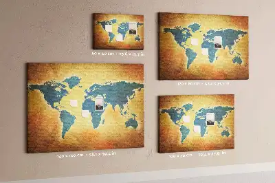 Nástenná mapa sveta v retro štýle na dekoráciu do detskej izby