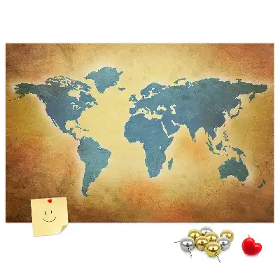 Nástenná mapa sveta v retro štýle na dekoráciu do detskej izby