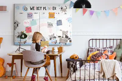 Nástenná tabuľa do detskej izby Rozpis povinností