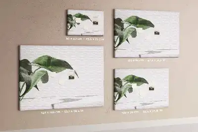 Korková nástenka s motívom abstraktných listov