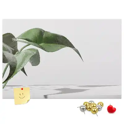 Korková nástenka s motívom abstraktných listov