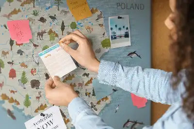 Korková nástenka s mapou zvierat Poľska