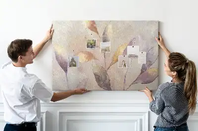 Nástenka do detskej izby s motívom akvarelových rastlín