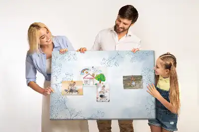 Korková nástenka s motívom náčrtu rastlín